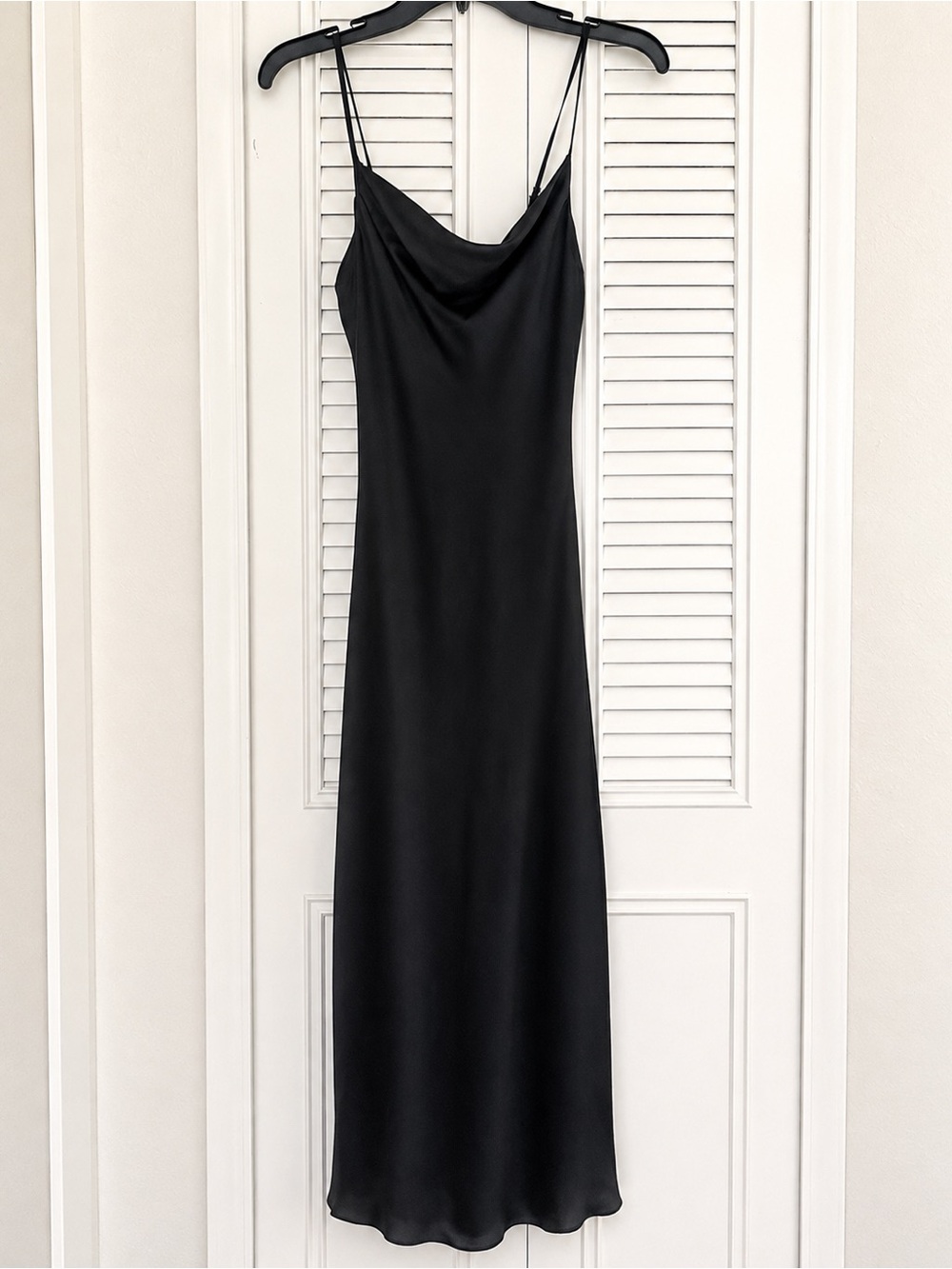 Altar'd State Black Satin Slip Dress